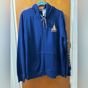 Disney 50th Anniversary Navy Zip-Up Hoodie with Castle Logo